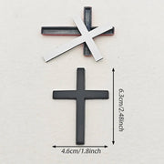 3D Metal Car Sticker Christian Cross Body Emblem Badge Decal for BMW Audi Honda Opel Ford Toyota Buick