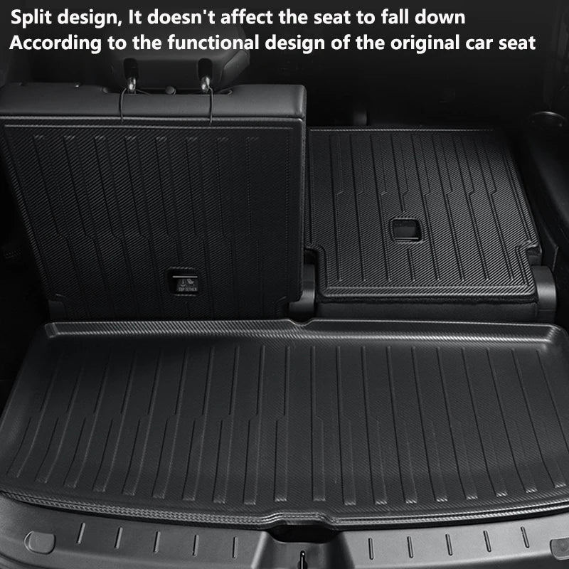 TPE All-Weather Floor Mats and Cargo Liner Set for Tesla Model YL Six Seat