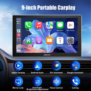 9-Inch Portable Wireless CarPlay and Android Auto Display