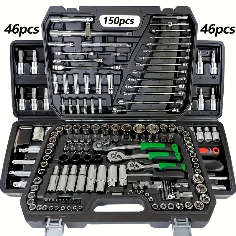 46/150-Piece Automotive Socket and Hand Tool Set