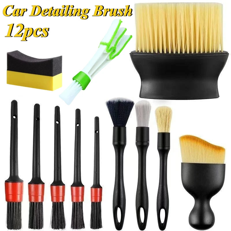 12-Piece Interior and Wheel Detailing Brush Set