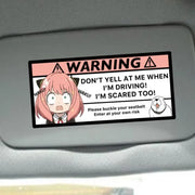 Anime Warning Vinyl Car Decal