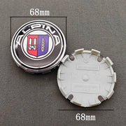 4-Piece 68mm Logo Alpina Emblem Wheel Center Hub Caps for BMW E46 E39 E38 E90 E60 E36 F30 E34 F10