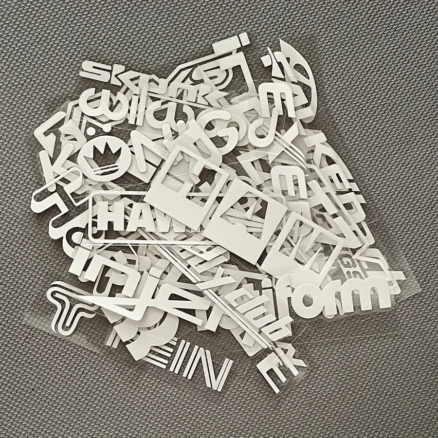 15-Piece Reflective JDM Racing Sponsor Decal Set