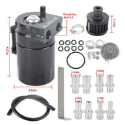 Universal Aluminum Oil Catch Can Kit