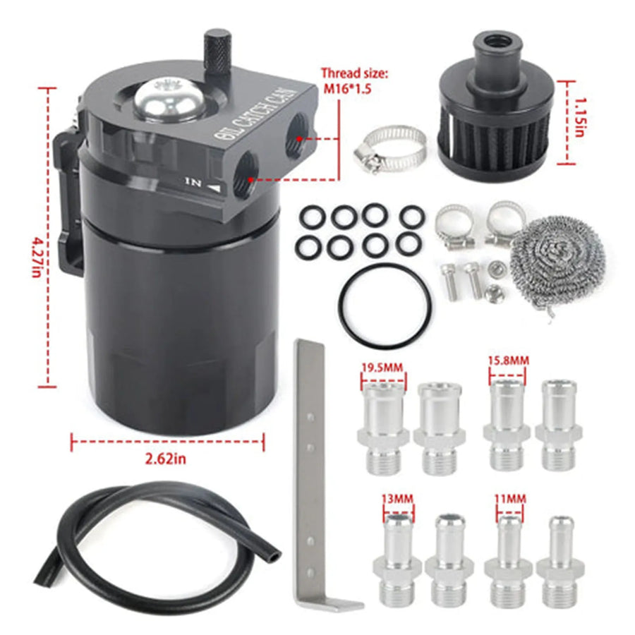 Universal Aluminum Oil Catch Can Kit