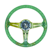 350 mm Acrylic Racing Steering Wheel – Green
