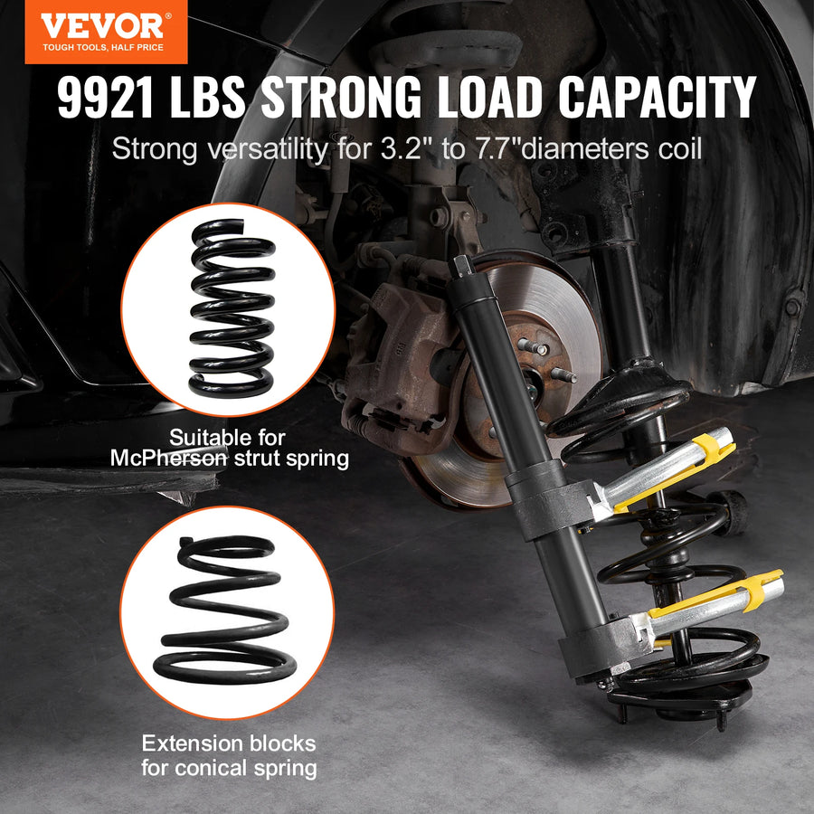 MacPherson Strut Spring Compressor Kit with Interchangeable Forks