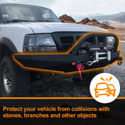 Modular Steel Front Winch Bumper with Bull Bar for 1998–2011 Ford Ranger