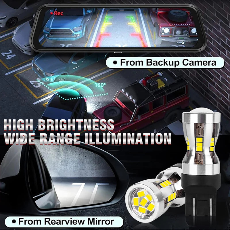 2-Piece 1156/1157/7440/7443 LED Signal Light Bulb – Amber/Yellow/Red/White, CANBUS