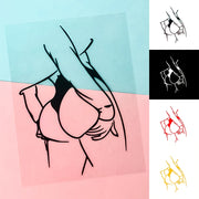 Reflective Beauty Girl Car Window Decal