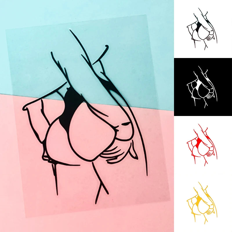 Reflective Beauty Girl Car Window Decal