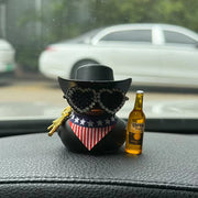 Black Rubber Duck Dashboard Ornament