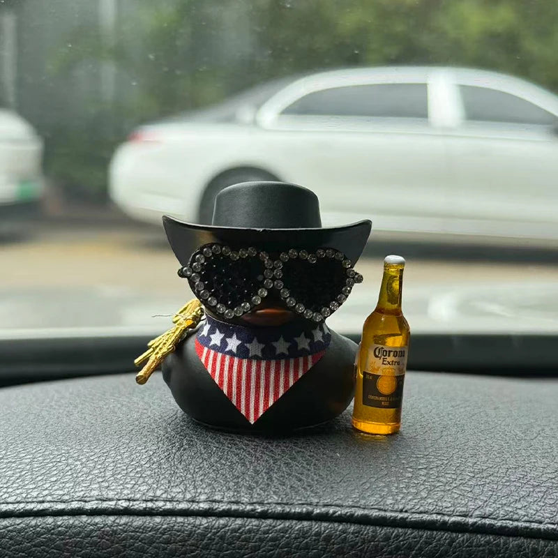 Black Rubber Duck Dashboard Ornament