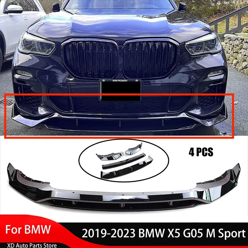 Front Bumper Lip Splitter for BMW X5 G05 M Sport 2019-2023