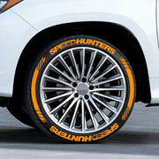 Orange Racing-Style 3D Tire Letter Decal Set