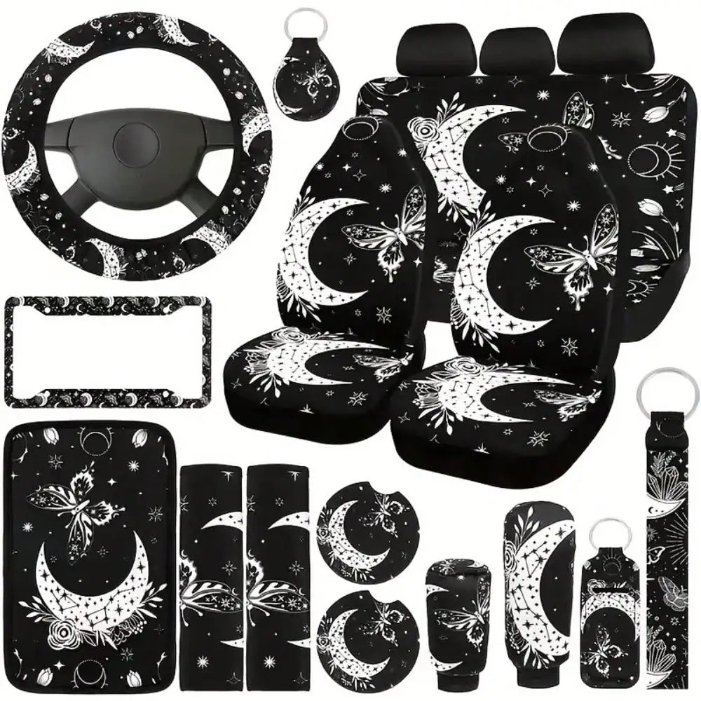 Butterfly-Themed Universal Interior Accessory Set – 18 Pieces
