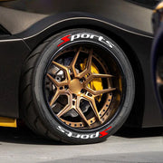 Sports Alphabet Pvc Car Tire Decals Tire Automotive Decorative Accessories Stylish Wheel Waterproof Stickers Adhesive-Free