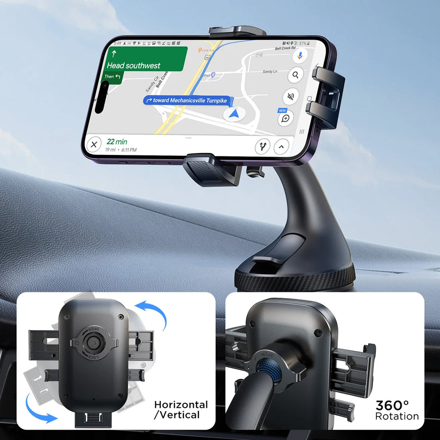 Joyroom Dashboard/Windshield Phone Mount with 360° Rotation