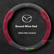 Suede Steering Wheel Cover for Mazda Vehicles