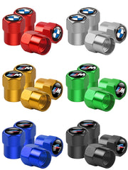 4-Piece M Style Metal Tire Valve Stem Caps for BMW Vehicles
