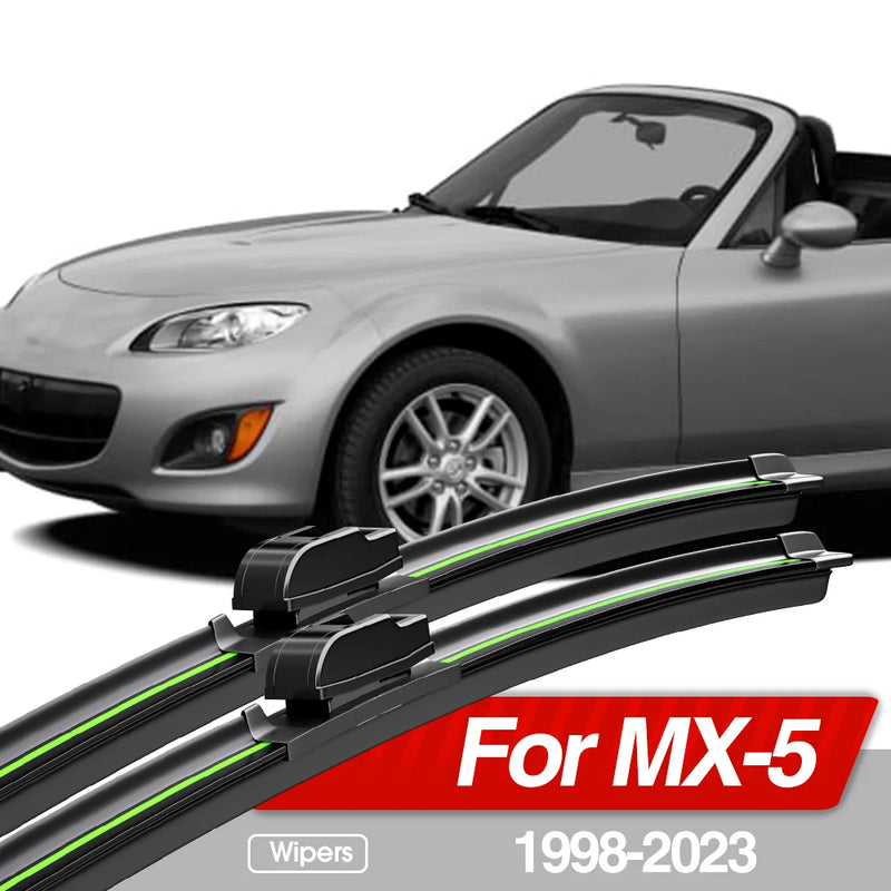 Front Windshield Wiper Blade Set for Mazda Mx-5 MX5 NB NC Nd 1998-2023