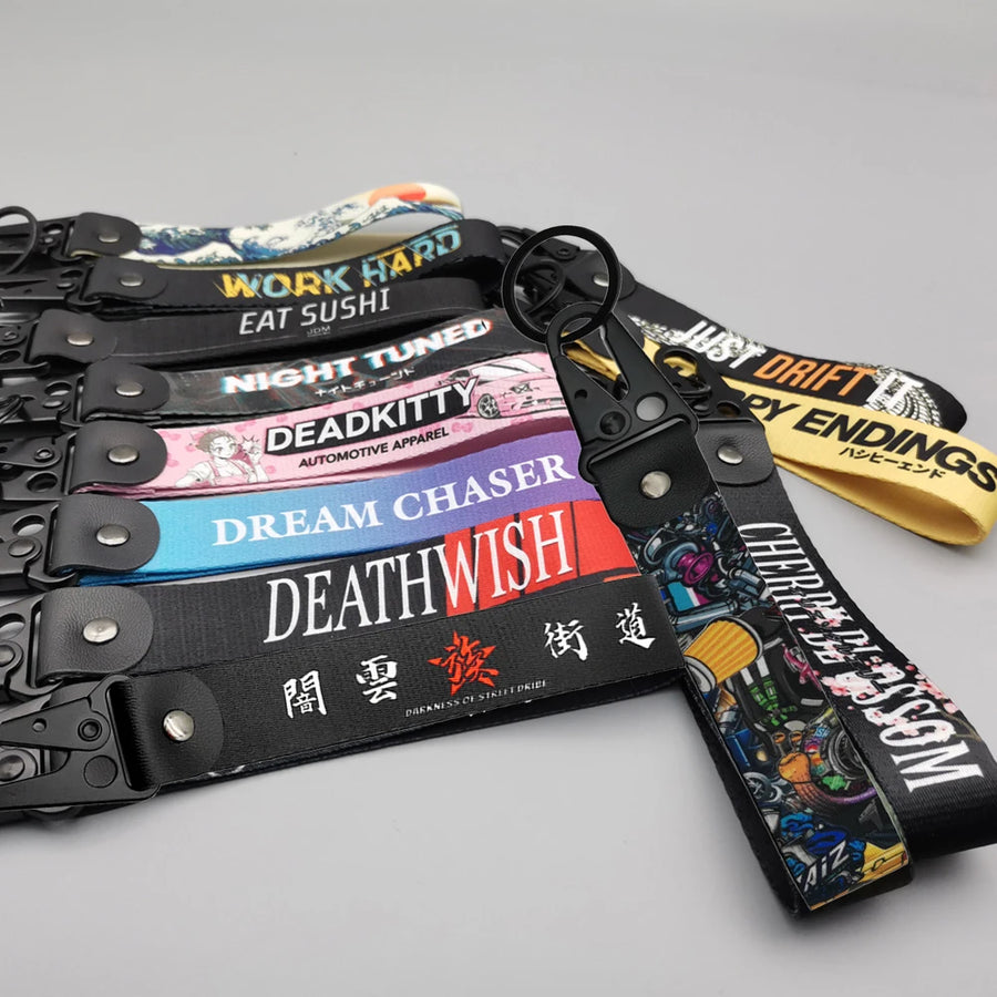 Hokkaido-Style JDM Nylon Keychain Lanyard