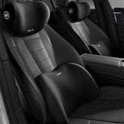 Universal Memory-Foam Car Neck Pillow and Lumbar Support Cushion Set
