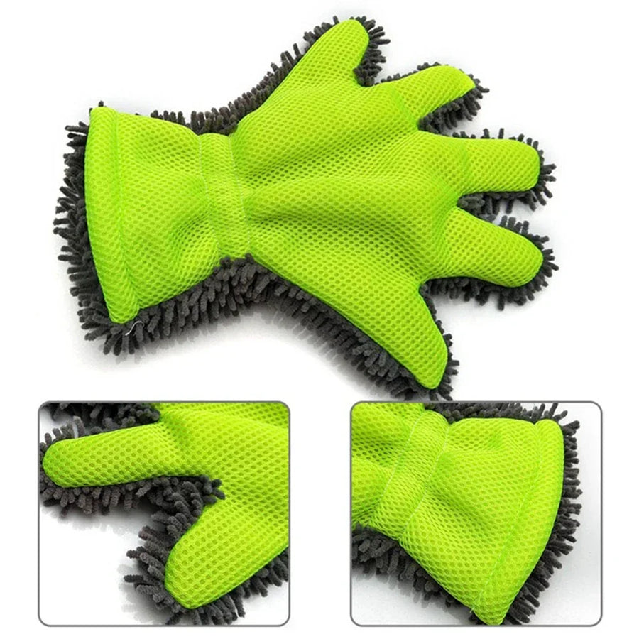 Full-Finger Microfiber Car Wash Gloves
