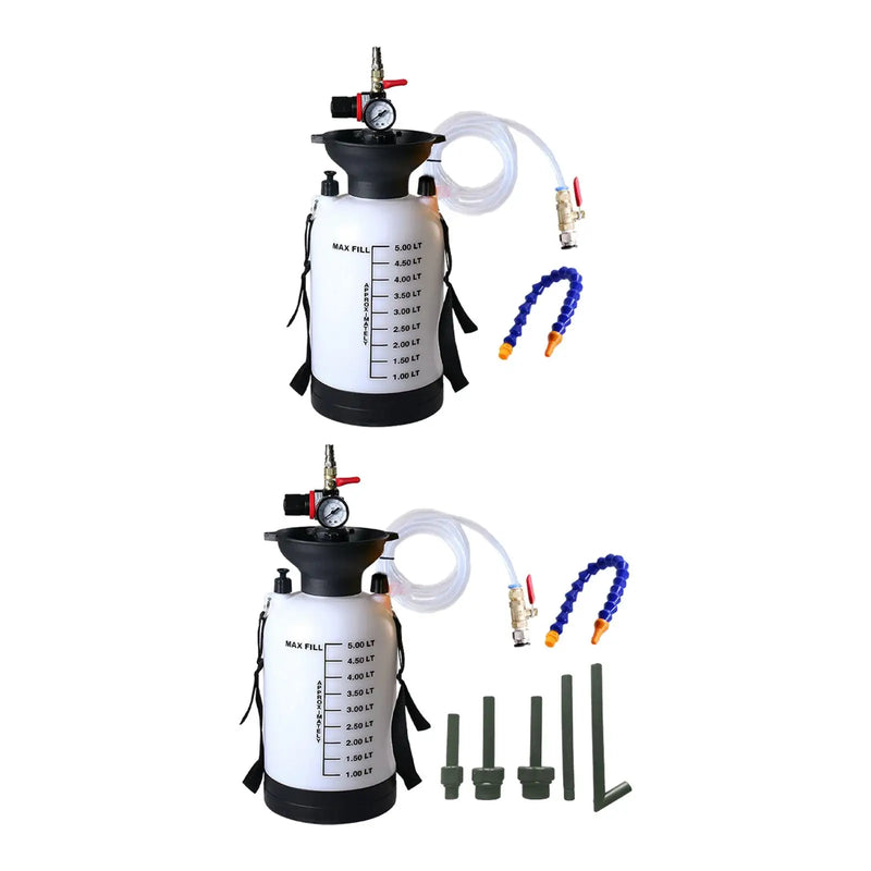 5-Liter Pneumatic ATF and Gear Oil Refill Tank with Adapters
