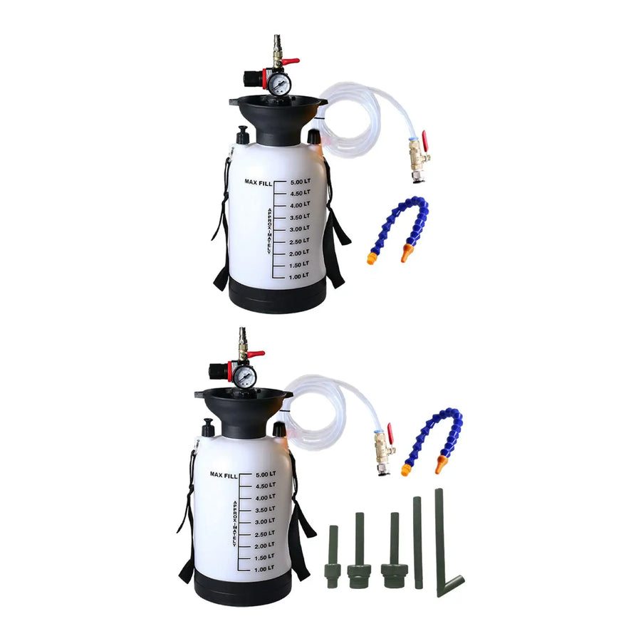 5-Liter Pneumatic ATF and Gear Oil Refill Tank with Adapters