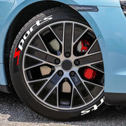 Sports Alphabet Pvc Car Tire Decals Tire Automotive Decorative Accessories Stylish Wheel Waterproof Stickers Adhesive-Free