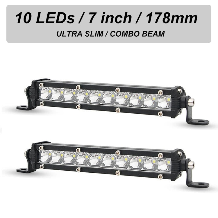 LED Work Light Bar – Spot Beam, 12V–24V