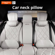 Nappa Leather Tesla Car Headrest and Lumbar Support Pillow