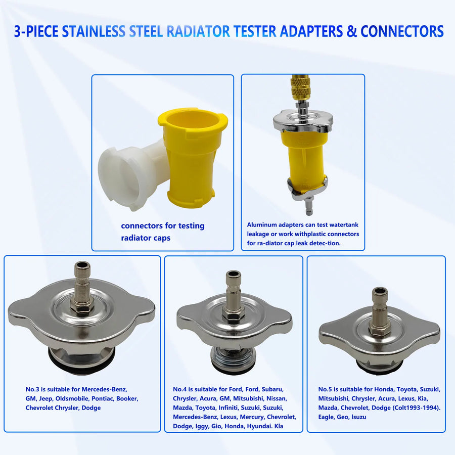 18-Piece Radiator and Cooling System Pressure Tester Kit