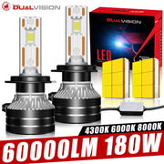 H1/H4/H7/H11/H13/H27 LED Headlight Bulb – 4300K, CANBUS
