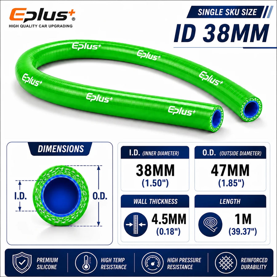 Universal Straight Silicone Coolant Hose, 6.5-38mm, 1 Meter