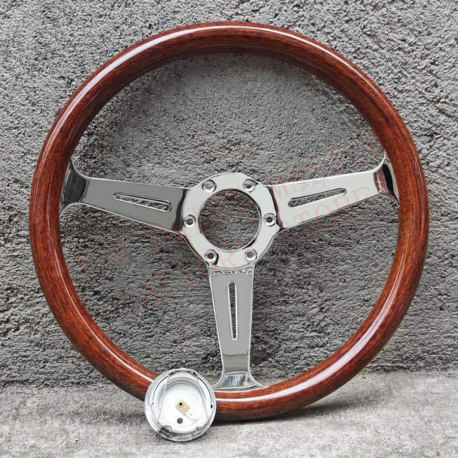 Universal 358mm Wood Sport Steering Wheel