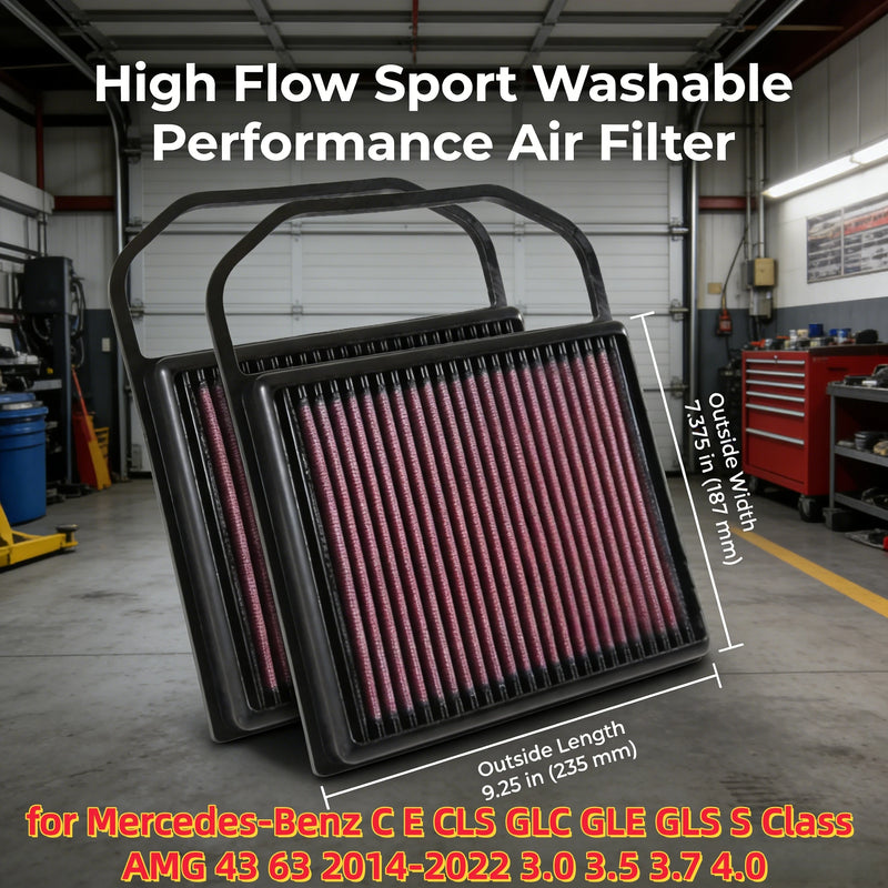 High-Flow Engine Air Filter for Mercedes-Benz C/E/CLS/GLC/GLE/GLS/S-Class