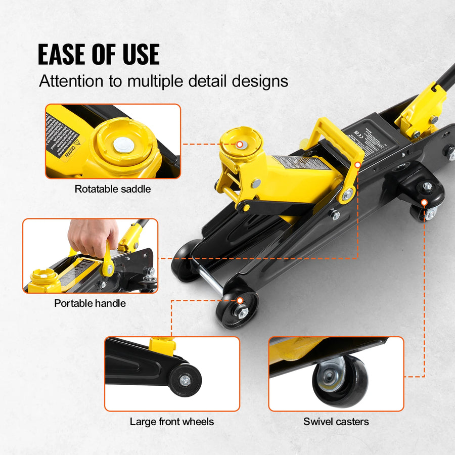 2-Ton Low-Profile Hydraulic Floor Jack with Quick-Lift Pump