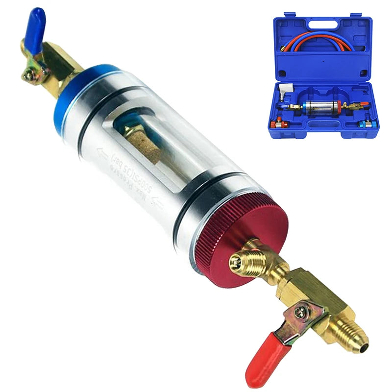 Automotive A/C Refrigerant Oil Analyzer & Filtration Tool