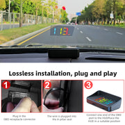 M4 OBD2 Head-Up Display with Speed and RPM Alerts