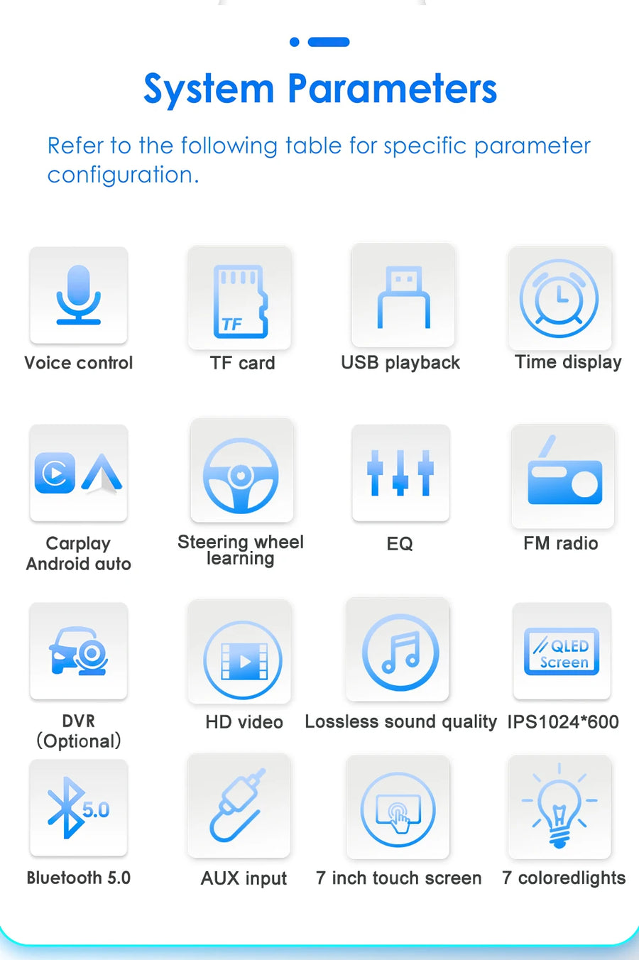 7-Inch 1-DIN CarPlay and Android Auto Car Stereo