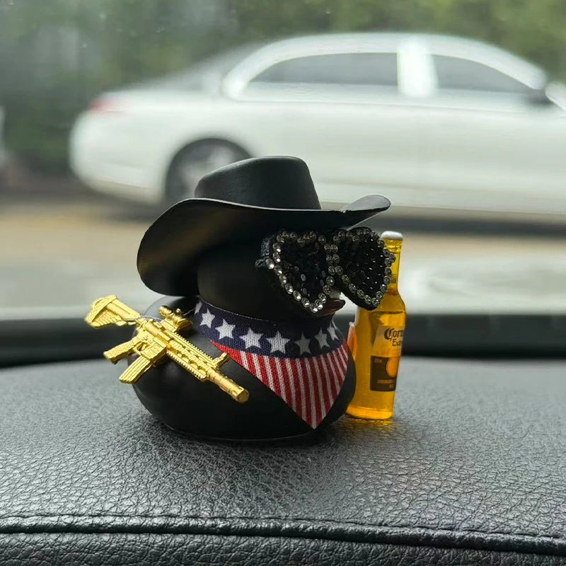 Black Rubber Duck Dashboard Ornament