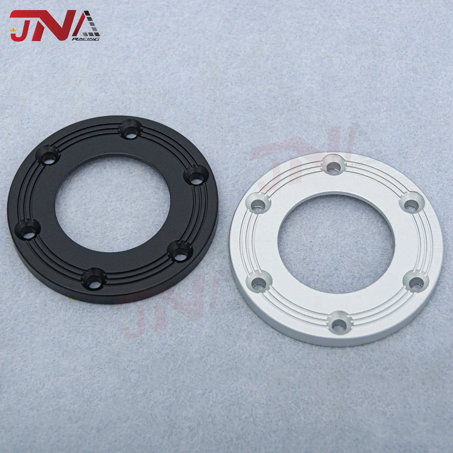Aluminum 74MM 6 Bolts Steering Wheel Horn Button Center Ring JDM Racing Car Replacement