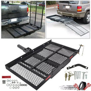 500 lb Folding Hitch Cargo Carrier with Loading Ramp