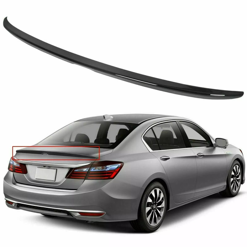 Rear Spoiler Wing for Honda Accord Sedan 4 Door Glossy Black Rear Trunk Lid Spoiler 2013-2017