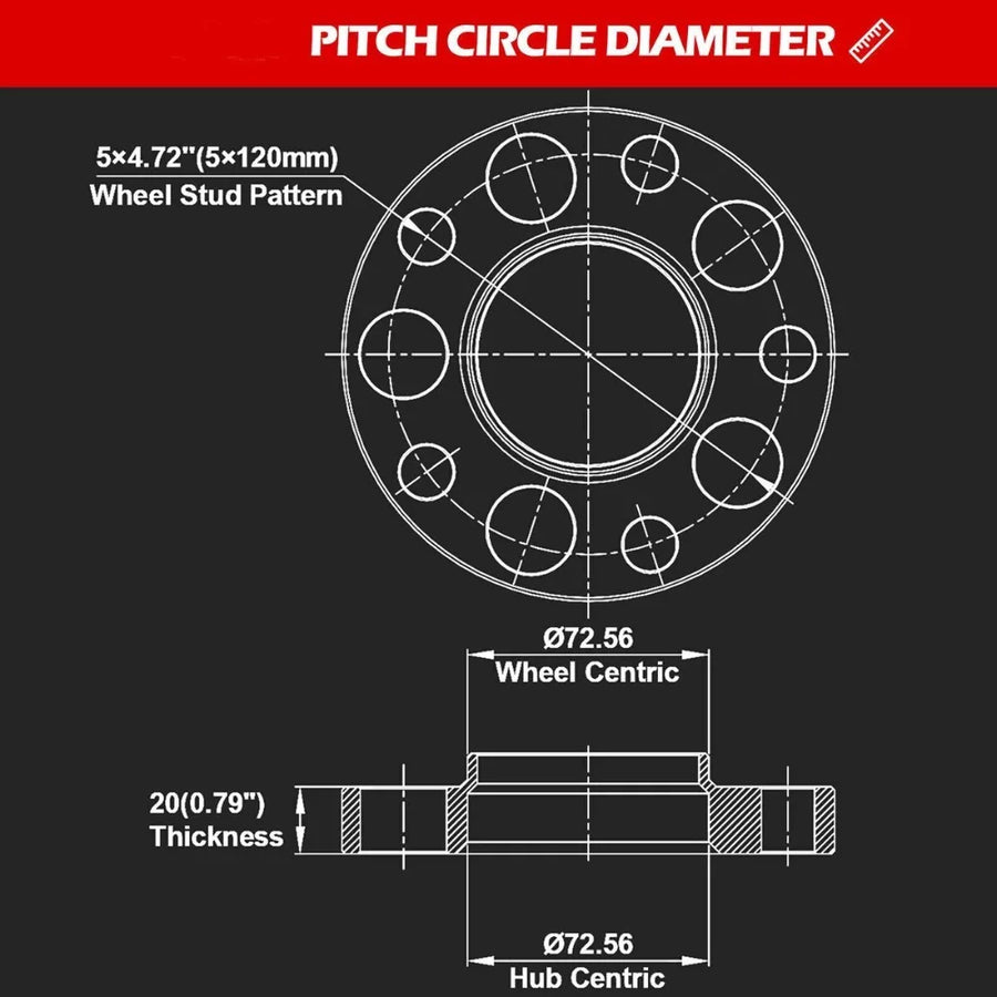 15/20 mm 5×120 Hubcentric Wheel Spacer Set for BMW F-Series