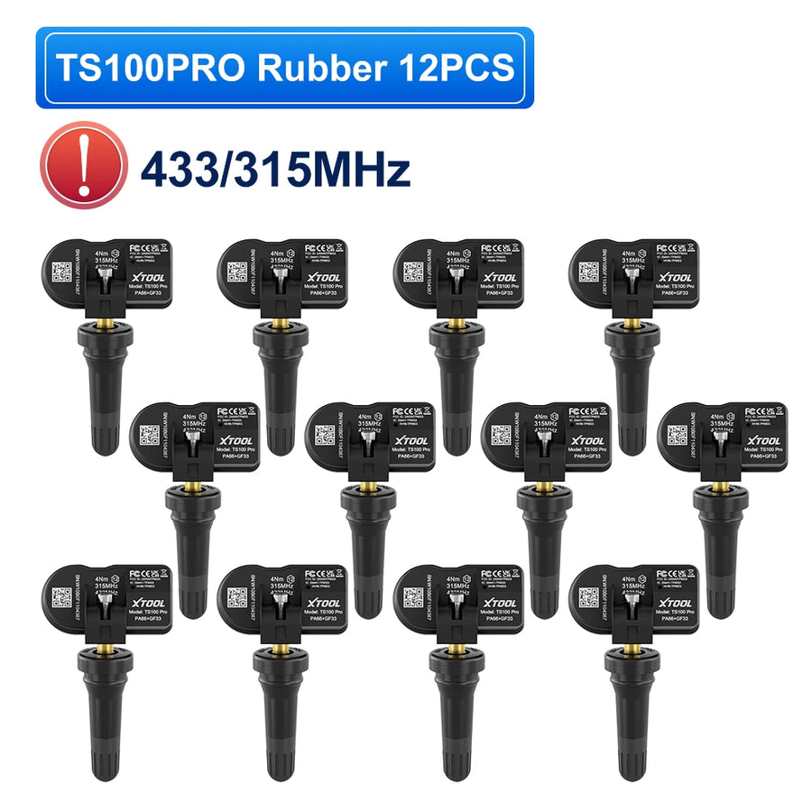 Xtool Ts100pro Sensor 2 In 1 315MHz 433MHz 4 Pieces Metal TPMS Ts100 Sensor Automotive Tire Repair Tools Programming Ts100