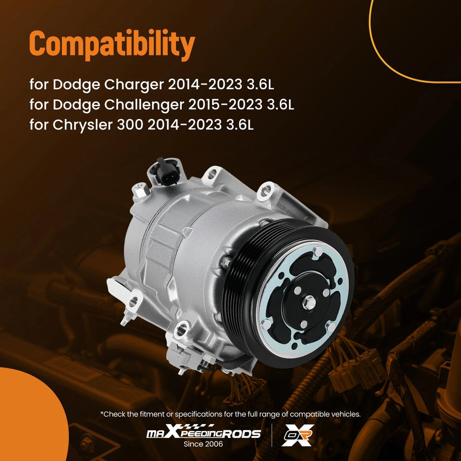 A/C Air Compressor for Chrysler 300 2014-2023 Direct Replace